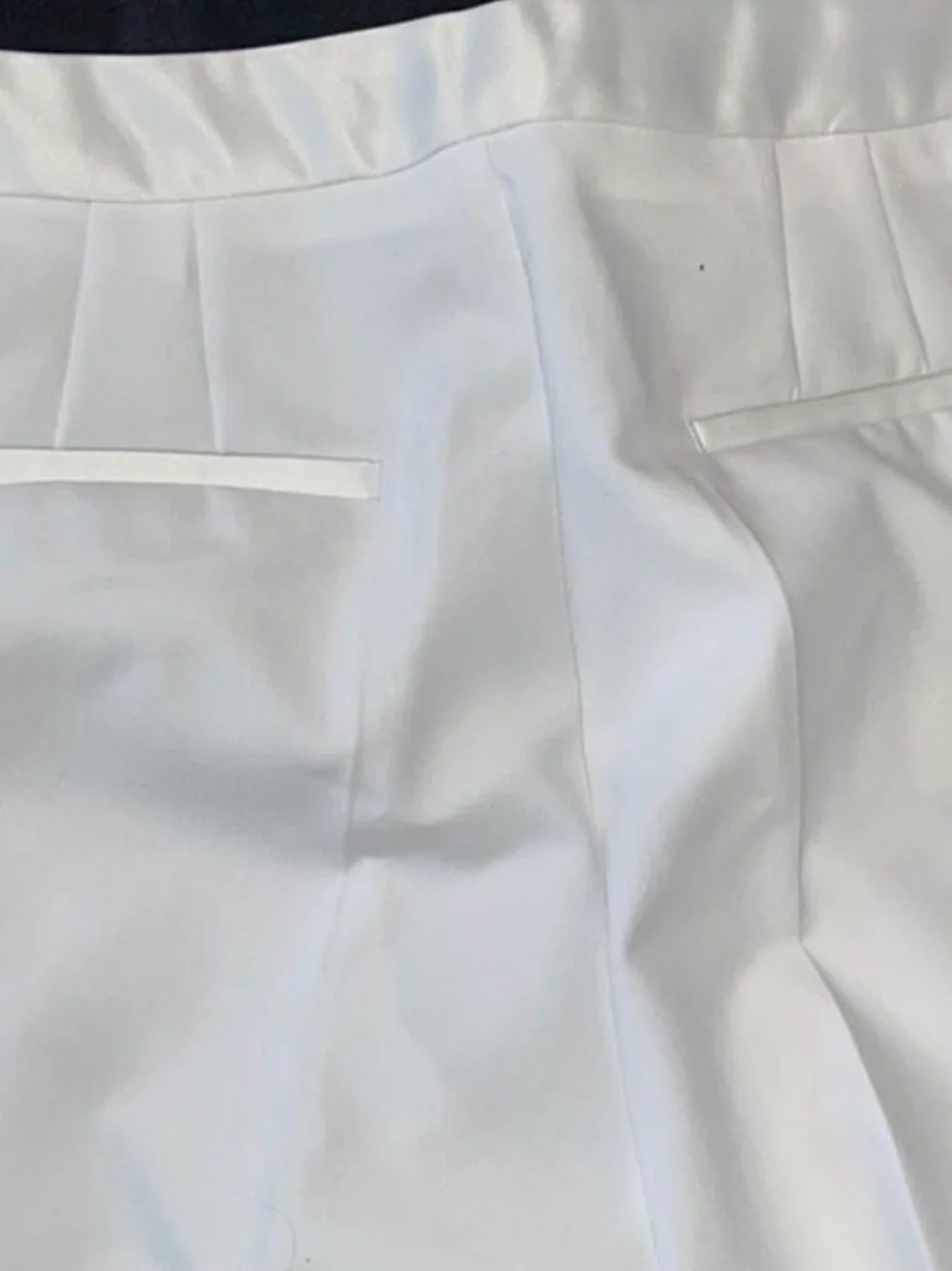 White Tailored Stretch Ponte Pants - Women's - Picture 4 of 4